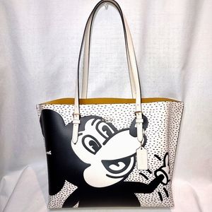 COACH Handbag 10215 Disney collaboration mickey mouse 2way leather